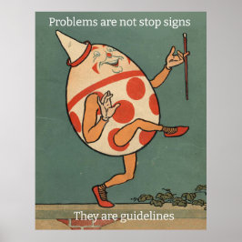 レトロハンプティダンプティイラストレーション。編集可能文字 ポスター