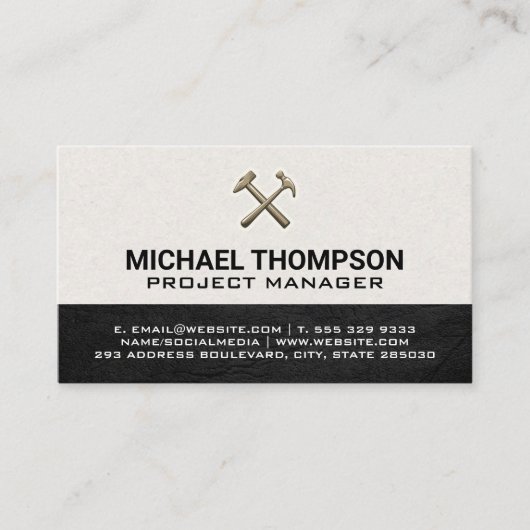 レトロハンマーのロゴ 名刺 (正面)