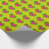 レトロハートの色を変える~転がラッピングペーパー ラッピングペーパー (角)