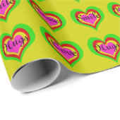 レトロハートの色を変える~転がラッピングペーパー ラッピングペーパー (ロールコーナー)