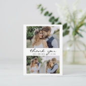 レトロハートスクリプト4 Photo Collage 結婚's サンキューカード (スタンド正面)