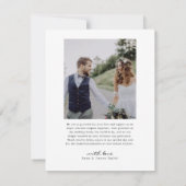 レトロハートスクリプト4 Photo Collage 結婚's サンキューカード (裏面)