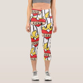 レトロハートタトゥー カプリレギンス (正面)