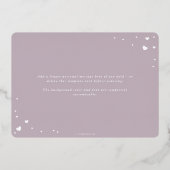 レトロハートハッピーガレンティーヌデイフォイルフォトカード 箔シーズンカード (裏面)