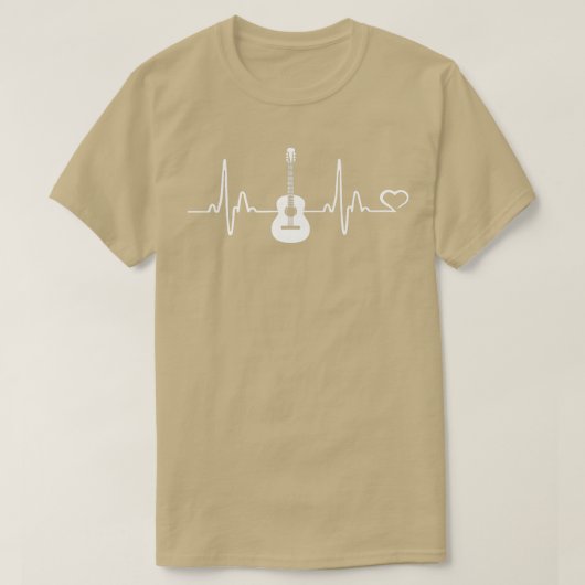 レトロハートビートギター素晴らしギタリスト服 Tシャツ (デザイン正面)