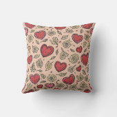 レトロハートピロークッション（編集） クッション (裏面)