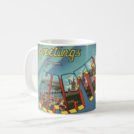 レトロハートフォードコネチカットMag コーヒーマグカップ