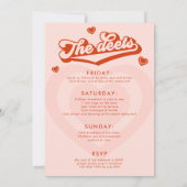 レトロハート花嫁バチェロレッテ 招待状 (裏面)