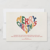 レトロハート メリークリスマス 遊び心  シーズンカード (正面)