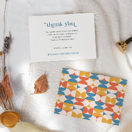 レトロハーフサークルホタテ結婚ロ サンキューカード