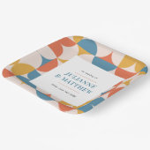 レトロハーフサークルホタテ結婚ロ ペーパープレート (傾斜あり)