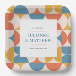 レトロハーフサークルホタテ結婚ロ ペーパープレート