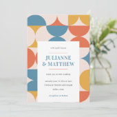 レトロハーフサークルホタテ結婚ロ 招待状 (スタンド正面)