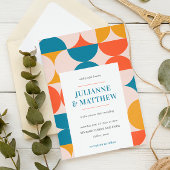 レトロハーフサークルホタテ結婚ロ 招待状