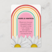 レトロハーフデイジーベビーシャワー エンクロージャーカード (正面)