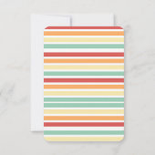 レトロハーフデイジーベビーシャワー サンキューカード (裏面)