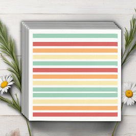 レトロハーフデイジーベビーシャワー スタンダードカクテルナプキン