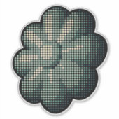 レトロハーフトーン花 シール (正面)