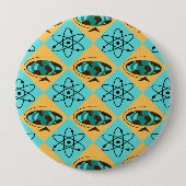 レトロハーレクイングローブトロッタラウンドボタン 缶バッジ (正面)