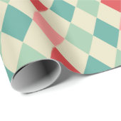 レトロハーレクイン幾何学模様 ラッピングペーパー (ロールコーナー)