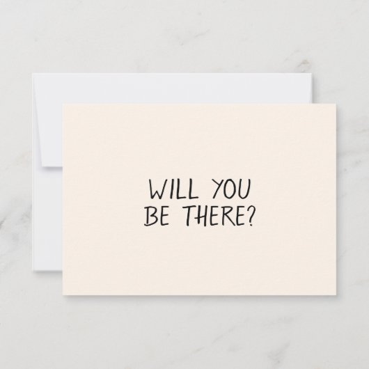 レトロハ書ンド描ユニークトレンディー結婚ズ 出欠カード (裏面)