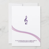 レトロバイオレットビーブスカセットテープ招待状カード 招待状 (裏面)