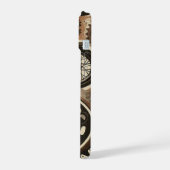 レトロバイクとギアの電話ケース iPhone 15ケース (左側面)