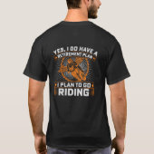 レトロバイクに乗って行く予定 Tシャツ (裏面)