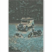 レトロバイクの贈り物 シール (正面)
