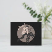 レトロバイクデザイン - ジャンプ ポストカード (スタンド正面)