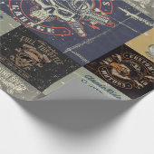 レトロバイクデザイン ラッピングペーパー (角)