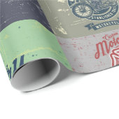 レトロバイクデザイン ラッピングペーパー (ロールコーナー)