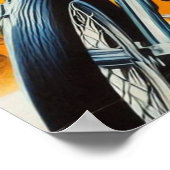 レトロバイク女子 ポスター (角)