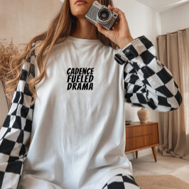 レトロバイク ガール アイロニー ブラック トライブレンドTシャツ