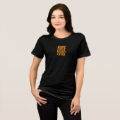 レトロバイク 女子 アイアニー オレンジ トライブレンドTシャツ (正面全面)
