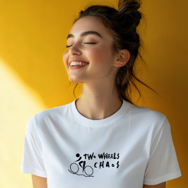 レトロバイク 女子 アイアニー ブラック トライブレンドTシャツ