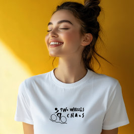 レトロバイク 女子 アイアニー ブラック トライブレンドTシャツ
