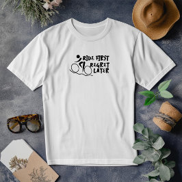 レトロバイク 女子 アイアニー ブラック トライブレンドTシャツ