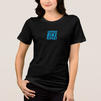レトロバイク 女子 アイロニー ターコイズ トライブレンドTシャツ