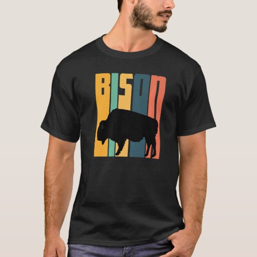 レトロバイソン Tシャツ (正面)