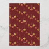 レトロバウズメリークリスマス4 Photo Dk Berry Foi 箔シーズンカード (裏面)