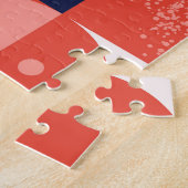 レトロバウハウスデザイン、カラフル幾何学的。 ジグソーパズル (側面)