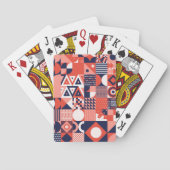 レトロバウハウスデザイン、カラフル幾何学的。 トランプ (裏面)