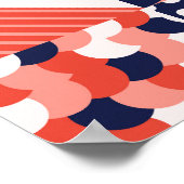 レトロバウハウスデザイン、カラフル幾何学的。 ポスター (角)