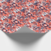 レトロバウハウスデザイン、カラフル幾何学的。 ラッピングペーパー (角)