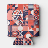 レトロバウハウスデザイン、カラフル幾何学的。 缶クーラー (裏面)