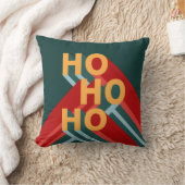 レトロバウハウスホーホーホクリスマスクリスマスフェスティバルホリディーズ クッション (ブランケット)