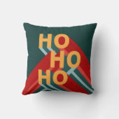 レトロバウハウスホーホーホクリスマスクリスマスフェスティバルホリディーズ クッション (裏面)