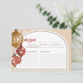 レトロバウブルオーナメントクリスマスブライダルレシピレッド エンクロージャーカード (スタンド正面)