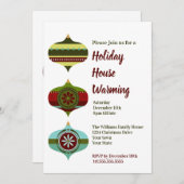 レトロバウブル |ホリデーハウス温暖化パーティー 招待状 (正面/裏面)